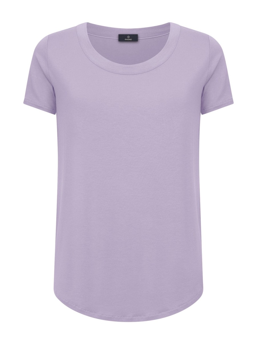 Magliette E T-Shirt | Ragno Maglietta A Manica Corta In Viscosa Summer - Orchid Petal