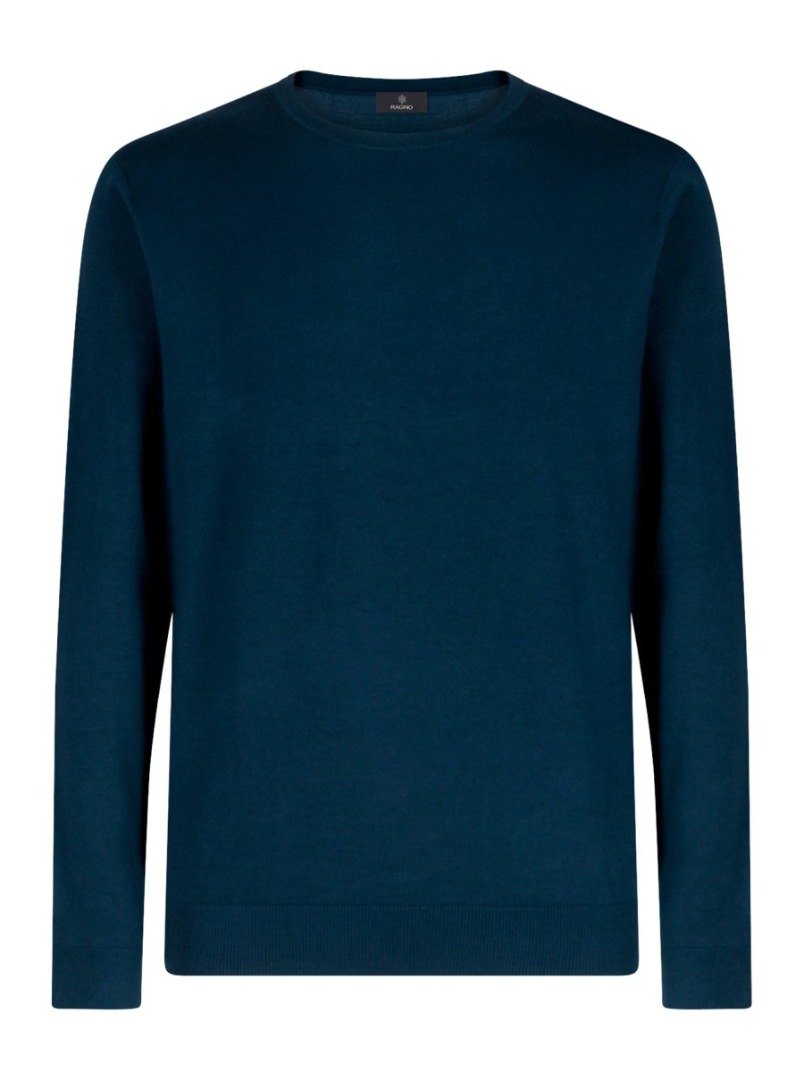 Pullover | Ragno Pull Girocollo In Filato Winter Basic - Reflecting Pond