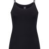 Top E Magliette | Ragno Morbido Di Cotone - Top In Caldo Cotone Elasticizzato - Nero Bipack