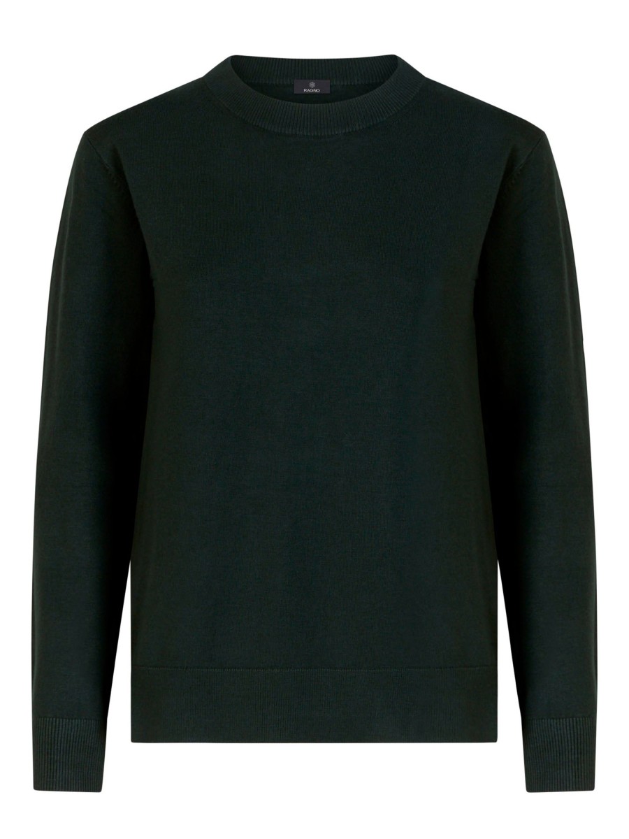 Pullover | Ragno Maglia Girocollo In Filato Winter Basic - Scarab