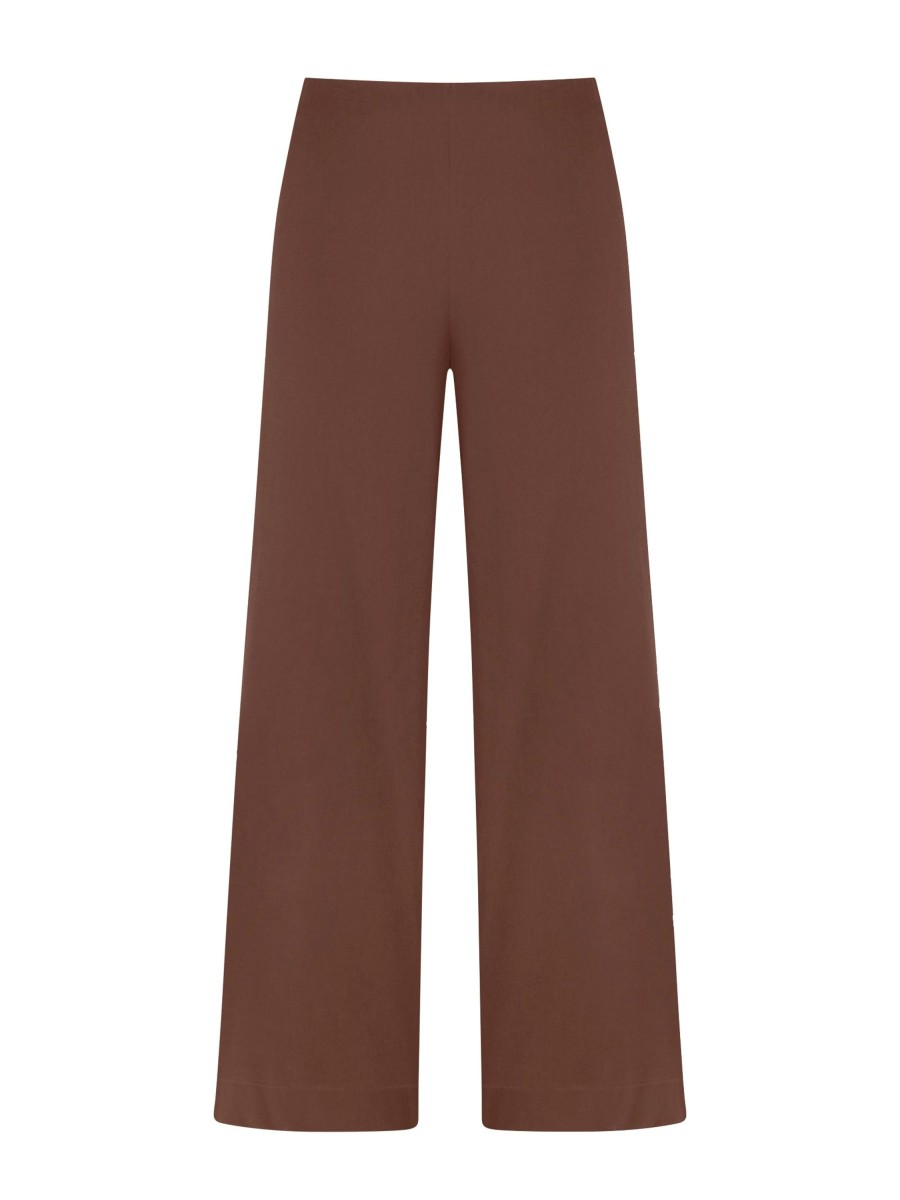 Tailleur Giacca E Pantaloni | Ragno Pantalone Ampio Alla Caviglia In Satin Power - Cappuccino