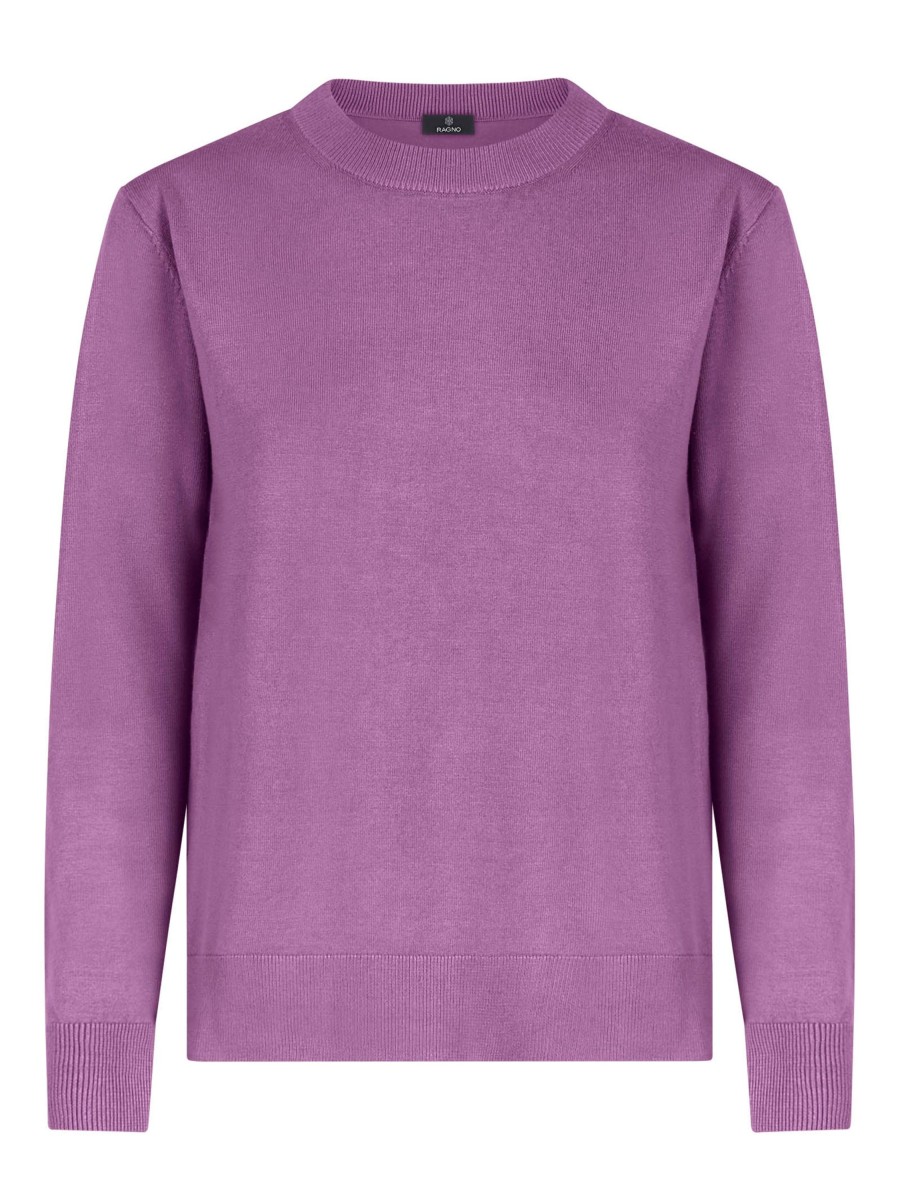 Pullover | Ragno Maglia Girocollo In Filato Winter Basic - Mulberry