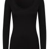 Top E Magliette | Ragno Thermo Cotton -Maglietta Girocollo A Manica Lunga In Caldo Cotone - Nero