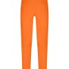 Pantaloni Capri | Ragno Pantalone A Sigaretta In Satin Power - Persimmon Orange