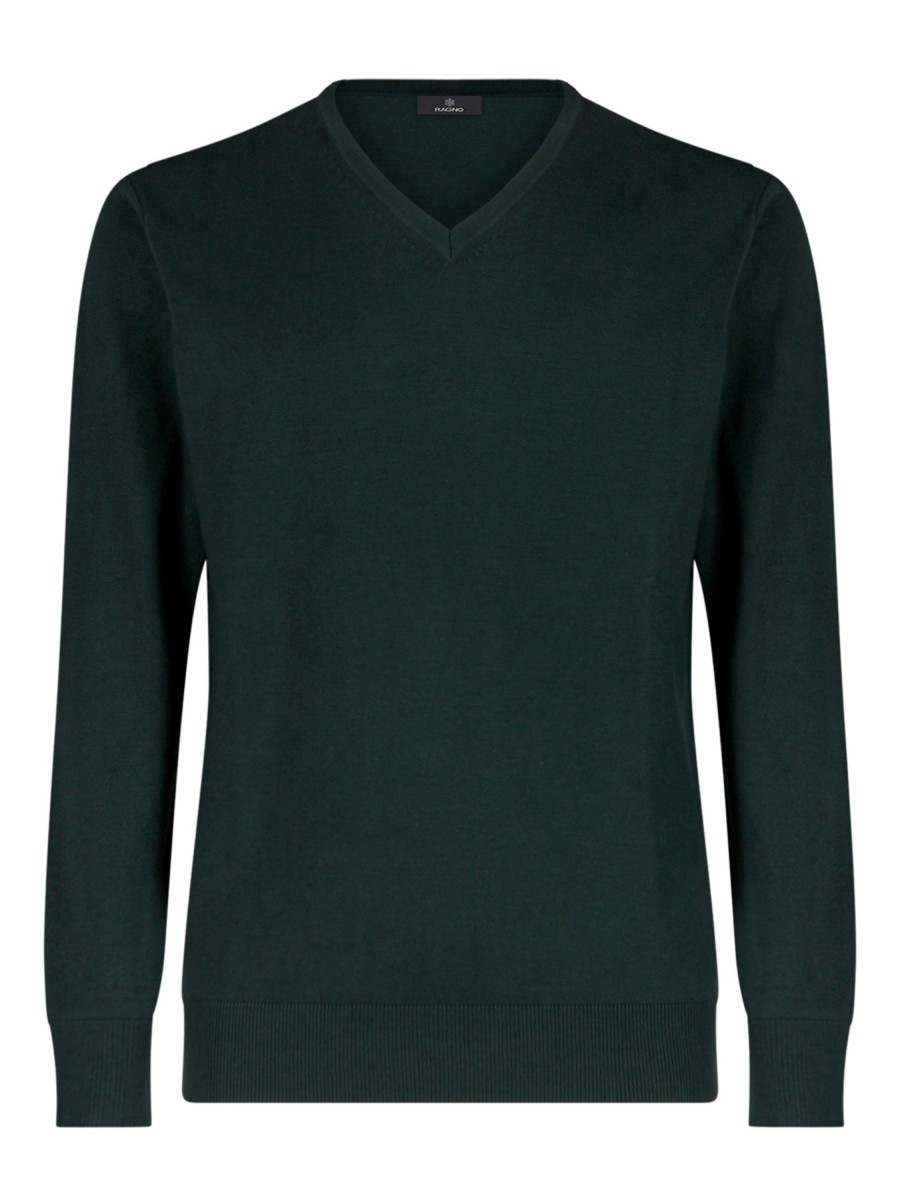 Scollo A V | Ragno Pull Scollo A V In Filato Winter Basic - Scarab