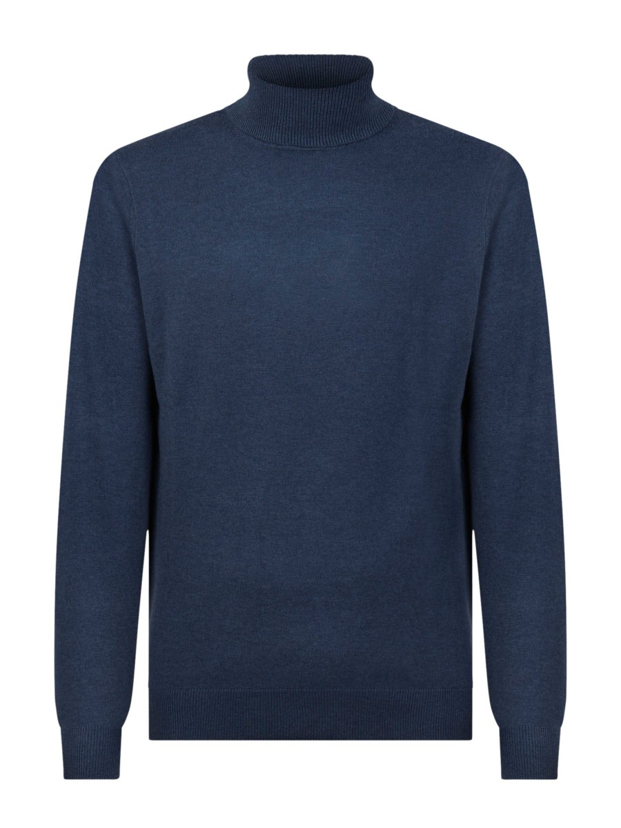 Dolcevita | Ragno Pull In Filato Sport Wool - Aviazione