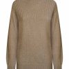 Lupetto | Ragno Pullover Con Collo A Lupetto In Cashmere Blend - Pine Bark Mel.