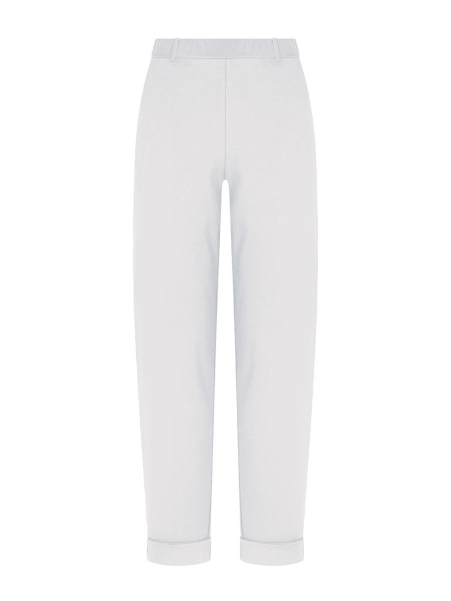 Pantaloni Cropped | Ragno Pantalone A Carota Con Tasche In Compact Light - Bianco