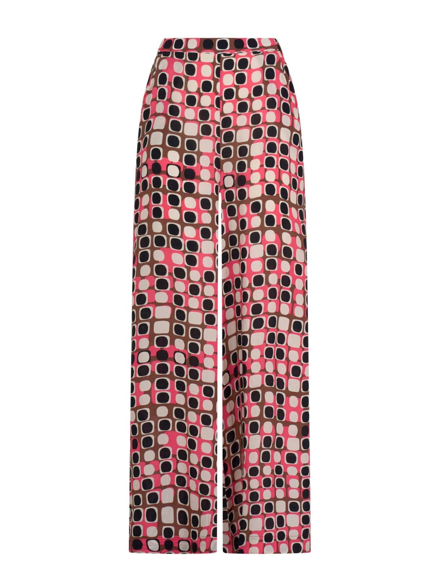 Pantaloni A Gamba Larga | Ragno Pantalone A Palazzo In Ecoseta - Fant. Hot Pink