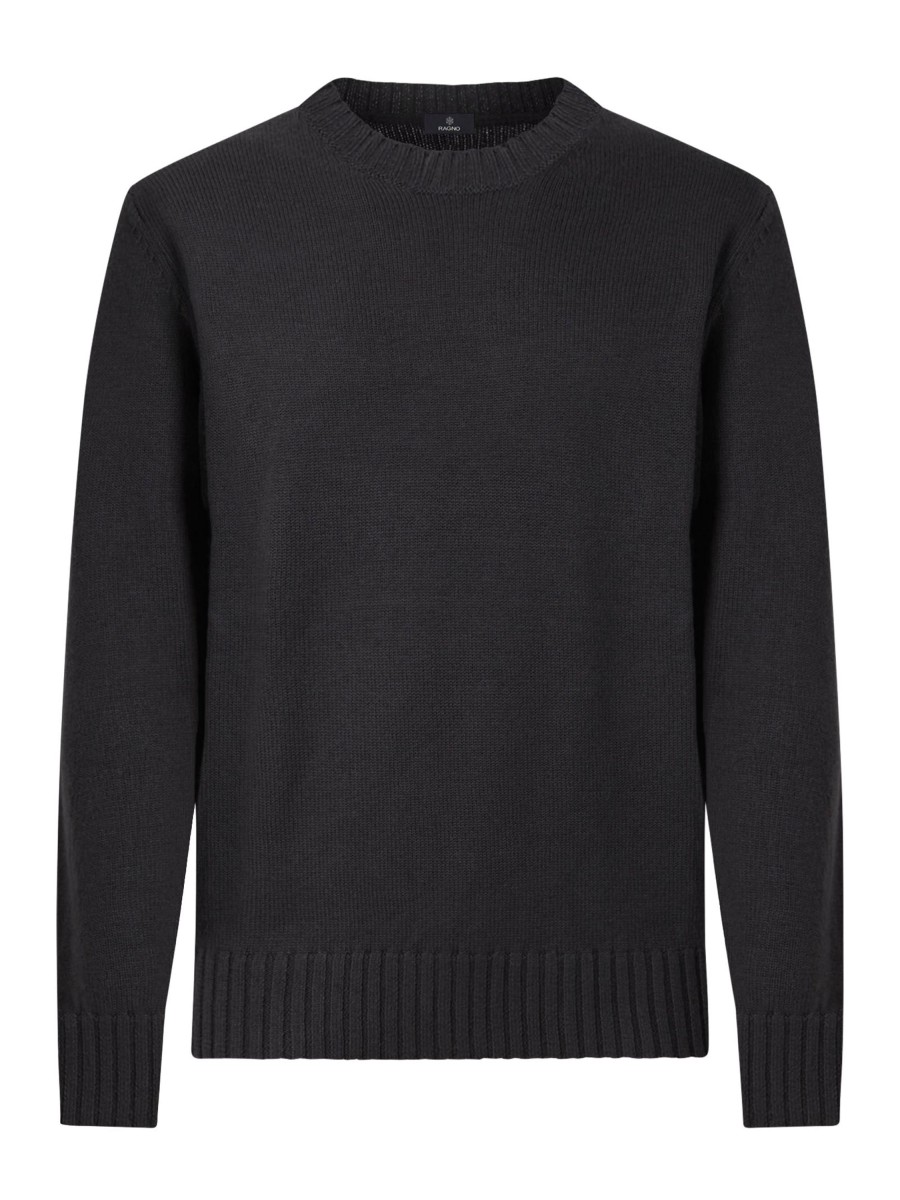 Pullover | Ragno Pull Girocollo In Filato Nice Wool - Ematite