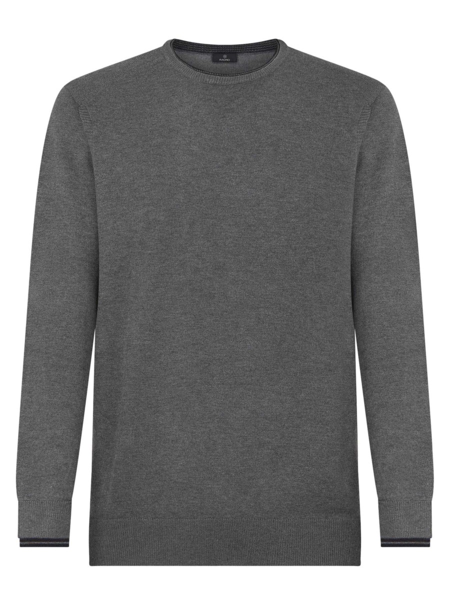 Pullover | Ragno Pull Girocollo In Filato Sport Wool - Grigio Mel.