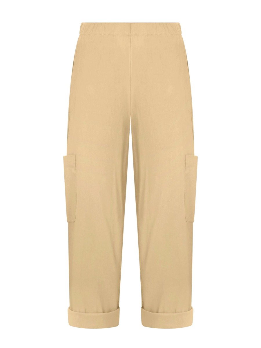 Pantaloni Cropped | Ragno Pantalone Pinocchietto Cargo In Super Fresh - Irish Cream