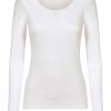 Top E Magliette | Ragno Thermo Cotton - Maglietta Girocollo A Manica Lunga In Caldo Cotone - Bianco