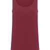 Top E Canotte | Ragno Top Smanicato In Ecoseta - Tibetan Red