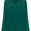 Bluse | Ragno Blusa Con Collo Serafino In Ecoseta - Aventurine