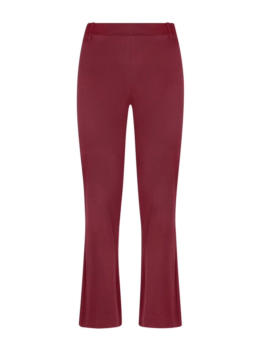 Pantaloni Flare | Ragno Pantalone Flare In Satin Power - Tibetan Red