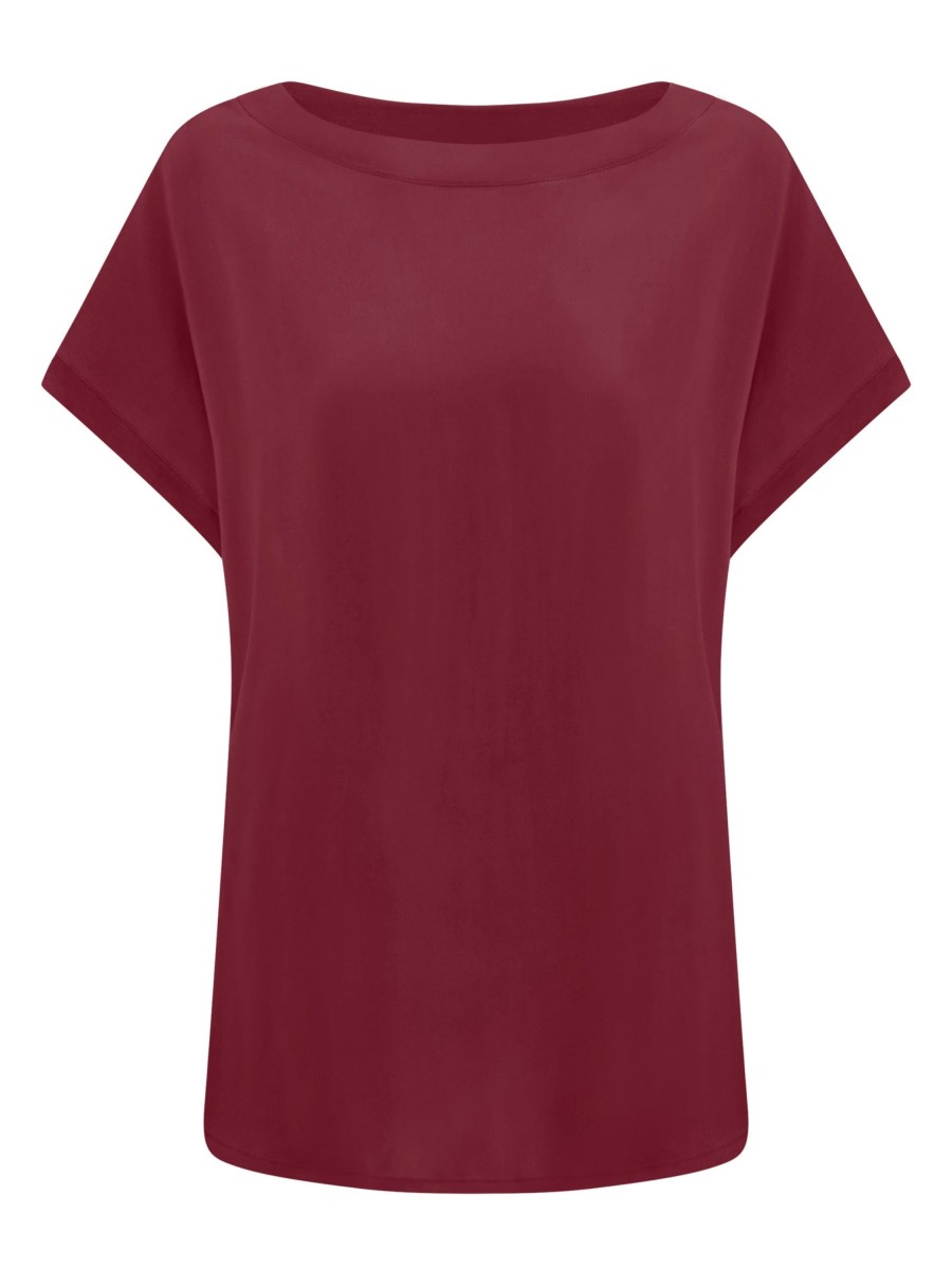 Magliette E T-Shirt | Ragno Maglietta Girocollo In Viscosa Summer - Tibetan Red