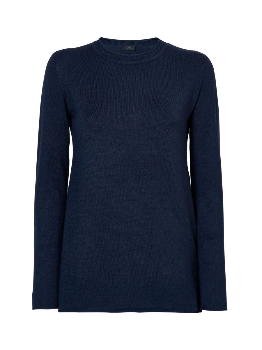 Pullover | Ragno Maglia Girocollo In Filato Winter Basic - Bleu