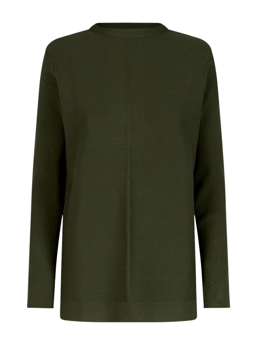 Pullover | Ragno Maglia Girocollo In Filato Super Soft - Kombu Green