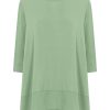 Magliette E T-Shirt | Ragno Maglietta Con Manica 3/4 In Viscosa Summer - Quiet Green