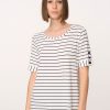 Magliette E T-Shirt | Ragno Maglietta A Righe In Viscosa Summer - Fant.White