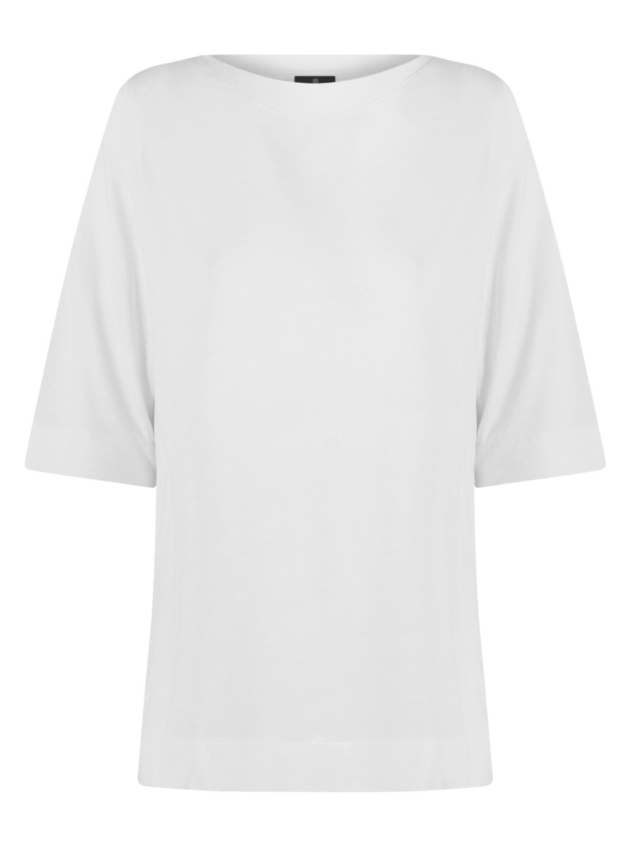 Maglie E Felpe | Ragno Maglia Con Manica 3/4 In Jersey Di Viscosa Crepe - Bianco