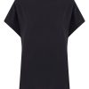 Magliette E T-Shirt | Ragno Maglietta Girocollo In Viscosa Summer - Nero