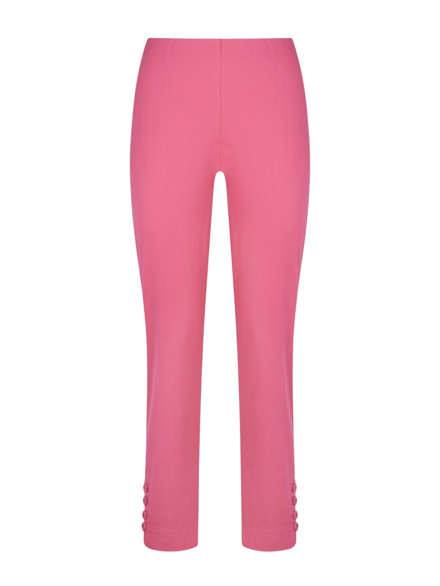 Pantaloni Capri | Ragno Pantalone Capri In Satin Power - Hot Pink