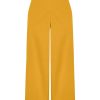 Pantaloni Cropped | Ragno Pantalone Ampio Alla Caviglia Con Tasche In Satin Power - Golden Spice