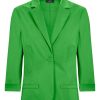 Blazer Corti | Ragno Blazer Con Manica 3/4 In Satin Power - Classic Green