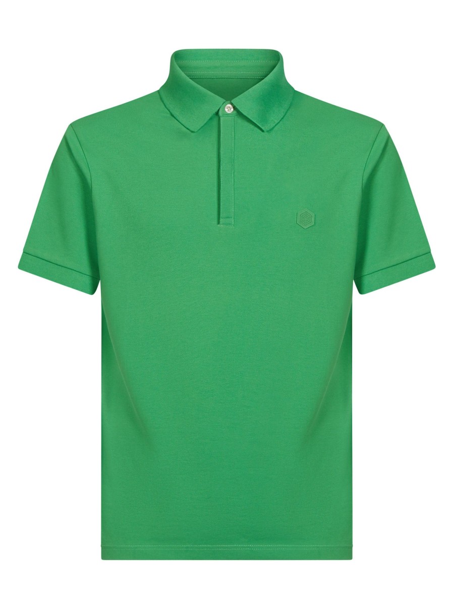 Polo | Ragno Polo In Eco Cotton Piquet Stretch - Classic Green