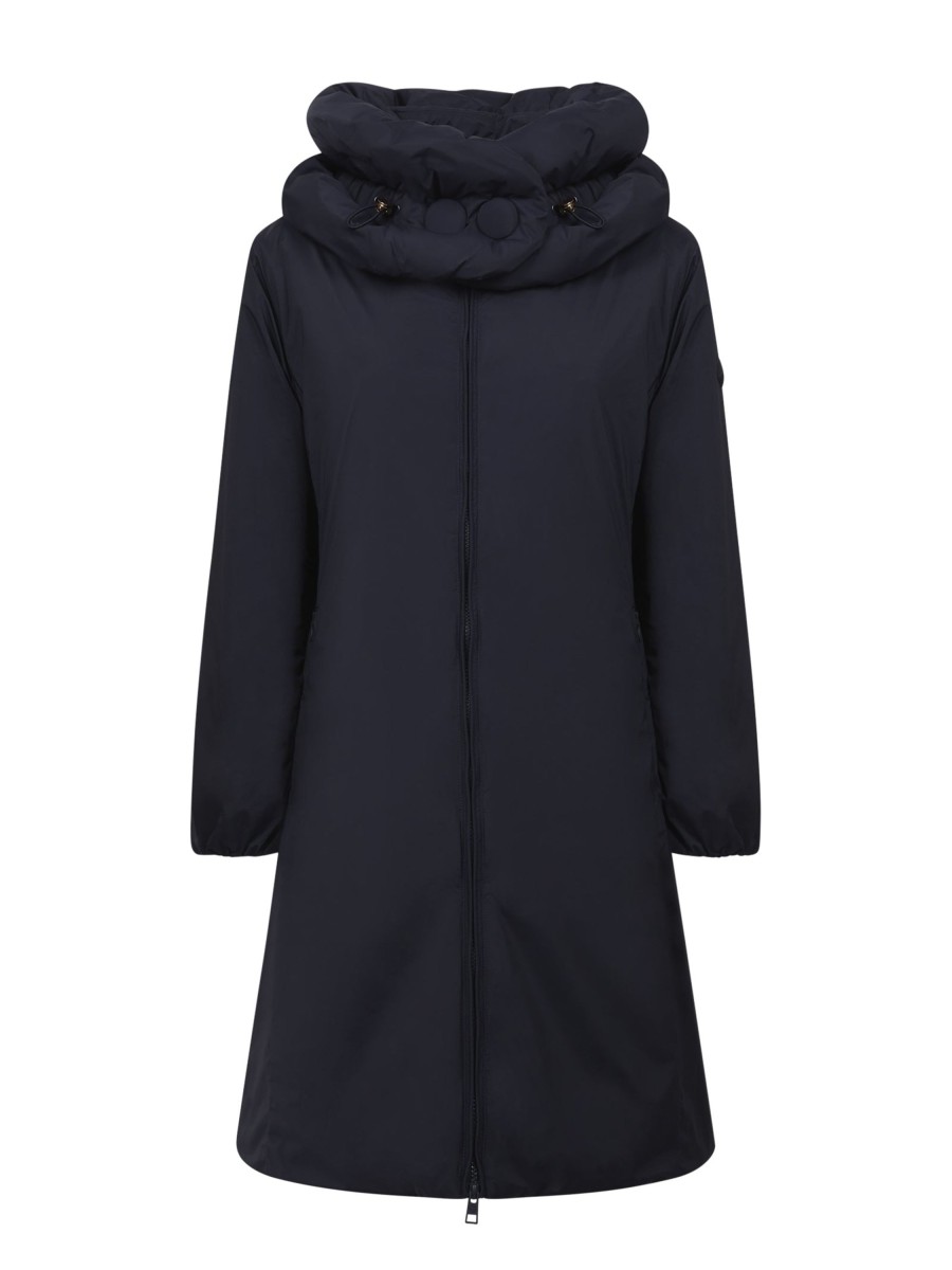 Piumerino | Ragno Piumerino Cappotto Imbottito In Lana Con Collo Alto - Navy