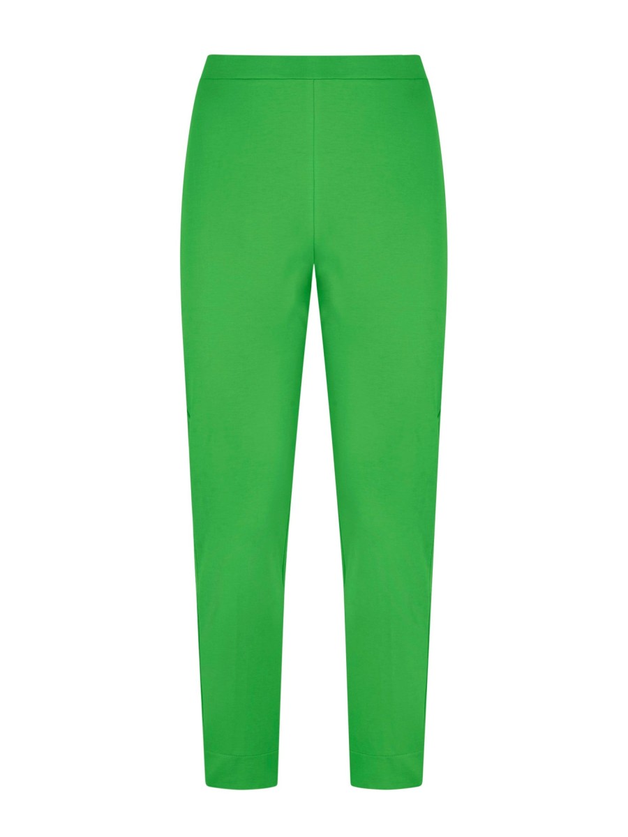 Pantaloni Capri | Ragno Pantalone A Sigaretta In Compact Light - Classic Green