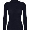 Top E Magliette | Ragno Wonderwool - Dolcevita In Costina Di Lana Ultrafine - Blu/Navy