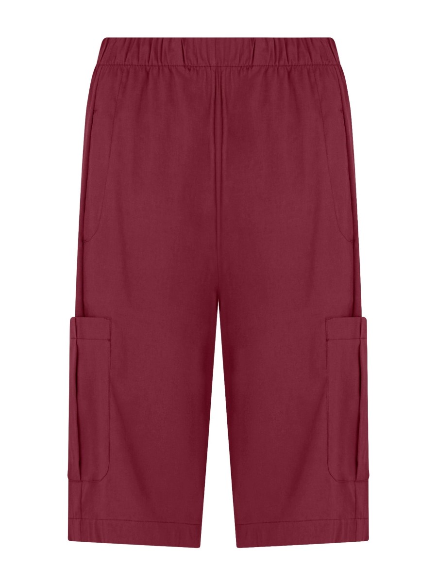 Bermuda | Ragno Pantalone Corto Cargo In Super Fresh - Tibetan Red