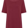 Magliette E T-Shirt | Ragno T-Shirt Girocollo A Manica Corta In Misto Viscosa - Tibetan Red