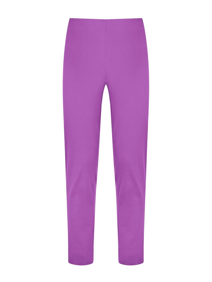 Pantaloni Capri | Ragno Pantalone A Sigaretta In Satin Power - Dewberry