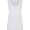 Top E Magliette | Ragno Caldo Cotone - Canottiera In Cotone Felpato - White