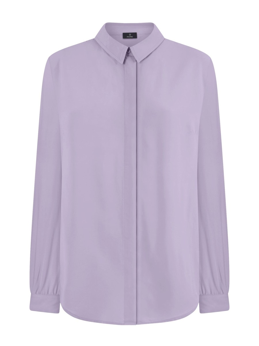 Camicie | Ragno Camicia A Manica Lunga In Ecoseta - Orchid Petal