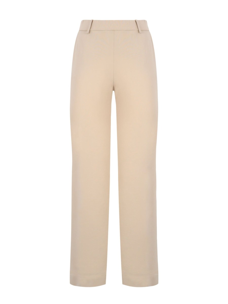 Tailleur Giacca E Pantaloni | Ragno Pantalone Dritto Con Tasche In Compact Light - Champignon