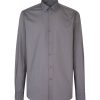 Camicie | Ragno Camicia Classica In Popeline Di Cotone - Grey