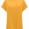 Magliette E T-Shirt | Ragno Maglietta Girocollo In Viscosa Summer - Golden Spice