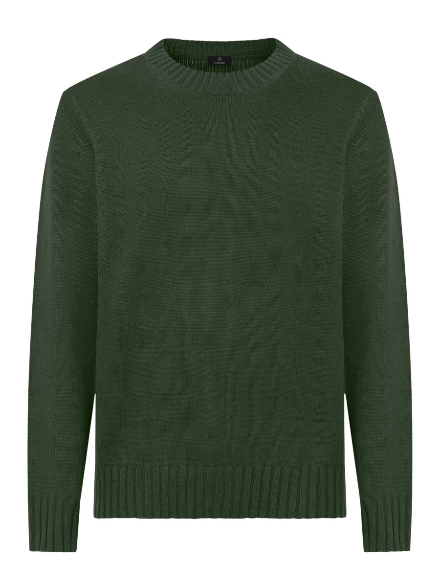 Pullover | Ragno Pull Girocollo In Filato Nice Wool - Kombu Green