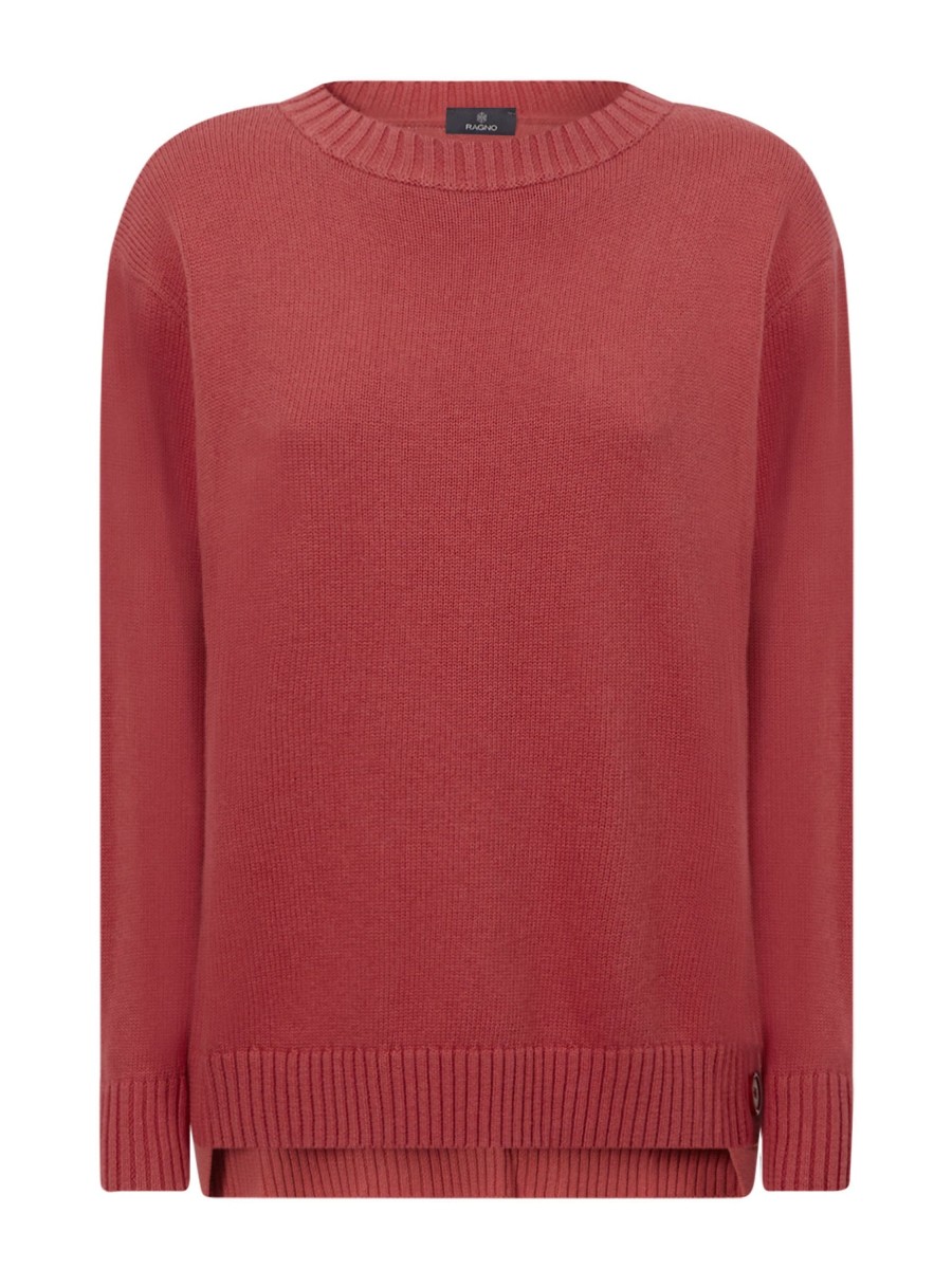 Pullover | Ragno Maglia Girocollo In Filato Nice Wool - Mineral Red