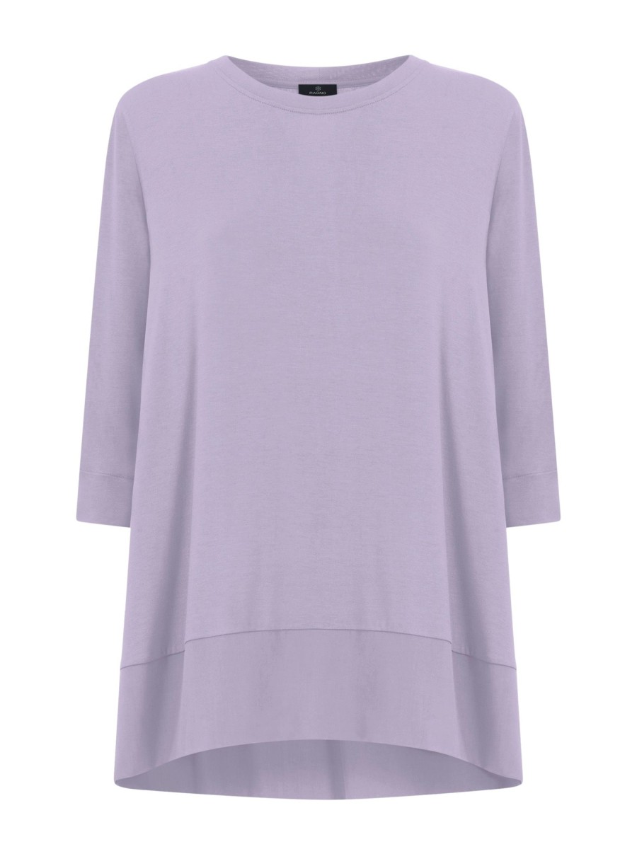 Magliette E T-Shirt | Ragno Maglietta Con Manica 3/4 In Viscosa Summer - Orchid Petal