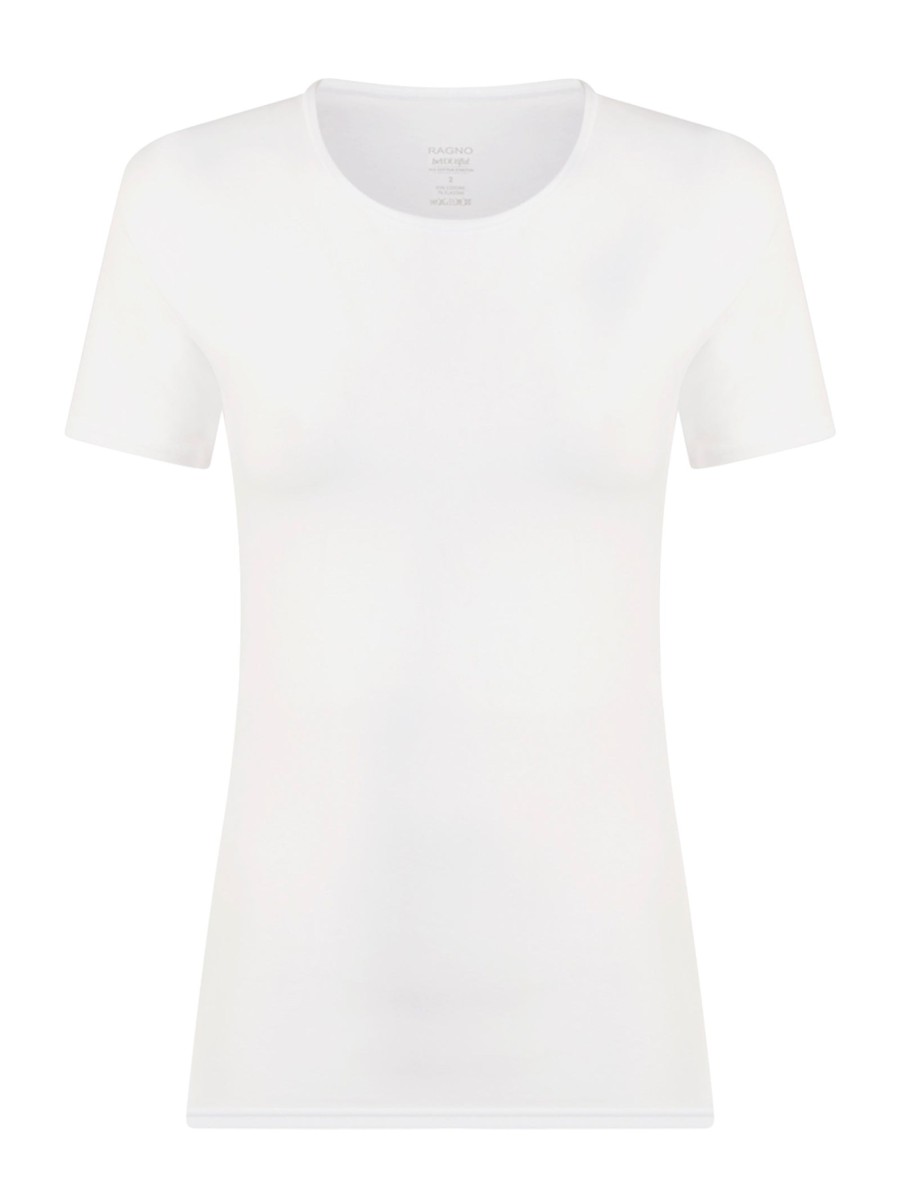 Top E Magliette | Ragno Beyoutiful - Maglietta In Cotone Elasticizzato Extra Fine - Bianco