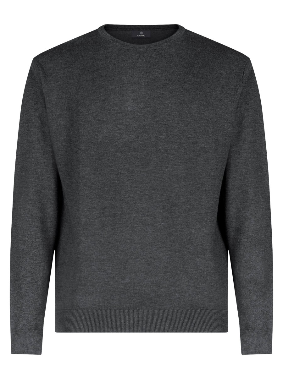 Pullover | Ragno Pull Girocollo In Filato Winter Basic - Ardesia Mel.