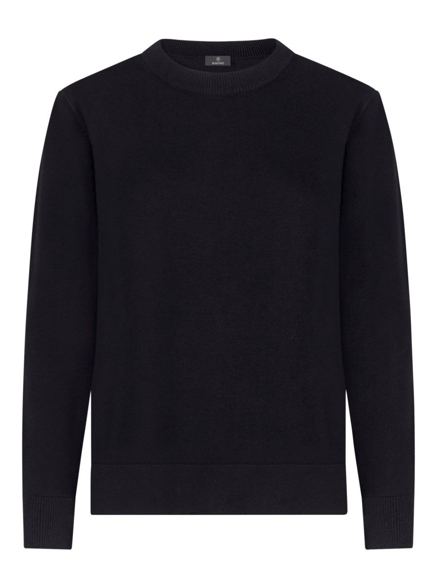 Pullover | Ragno Maglia Girocollo In Filato Winter Basic - Nero