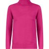 Dolcevita | Ragno Maglia Collo Roule In Filato Winter Basic - Fuchsia Purple