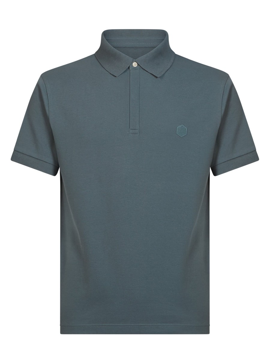 Polo | Ragno Polo In Eco Cotton Piquet Stretch - Stormy Weather